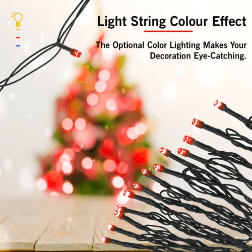 100 LED Solar Red String Light