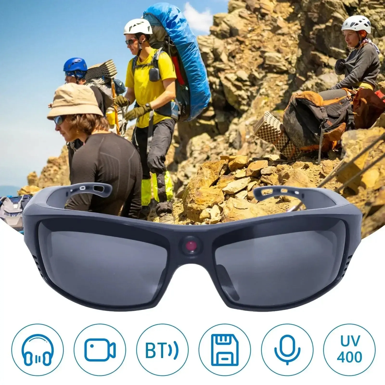 1080P Mini Camera Video Glasses Recording Sport Sunglasses with