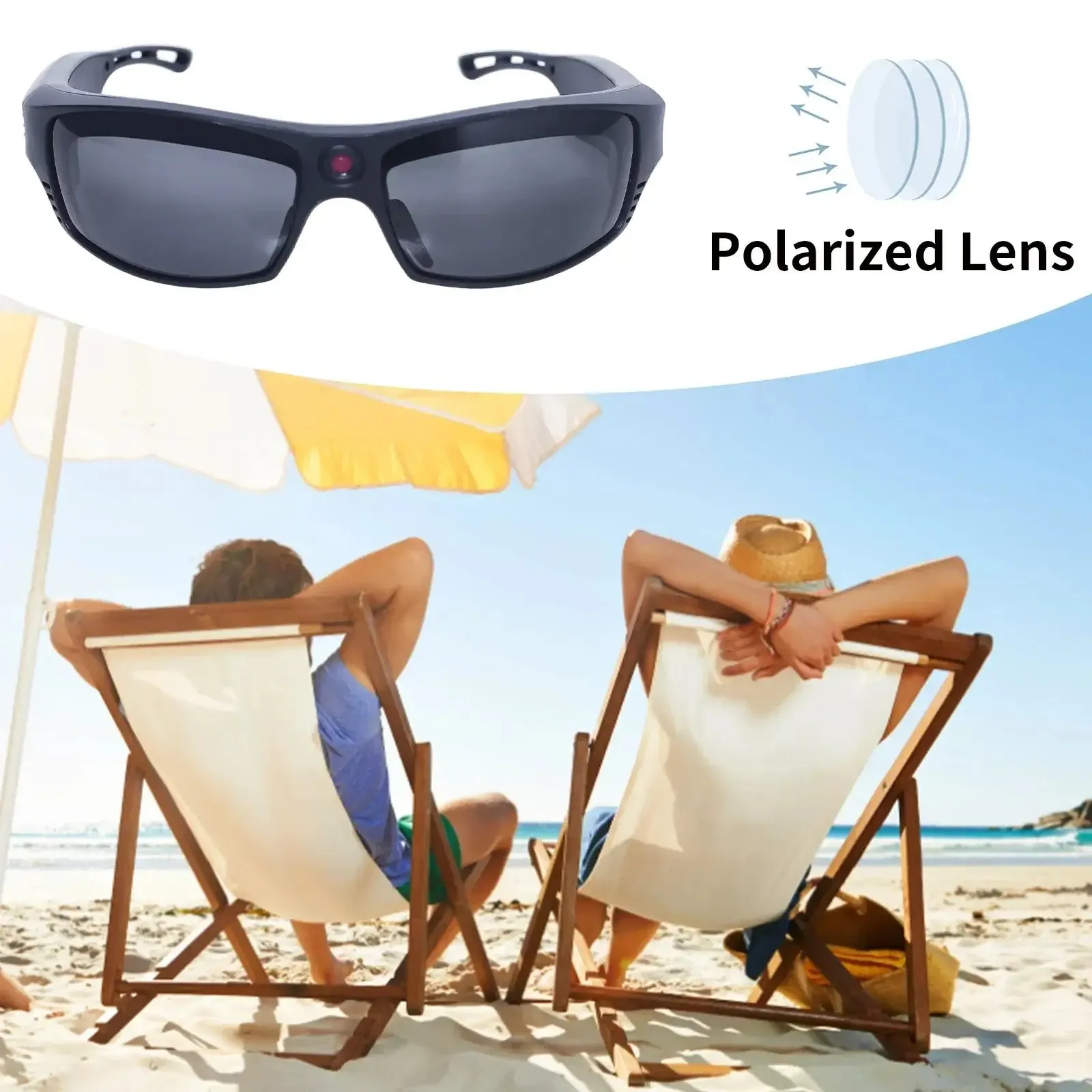 1080P Mini Camera Video Glasses Recording Sport Sunglasses with