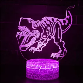 3D USB LED Light For Dinosaur Light Zuni Horned Dragon 16 Color Adjustable Decoration LED Touch Children's Night Light Gift