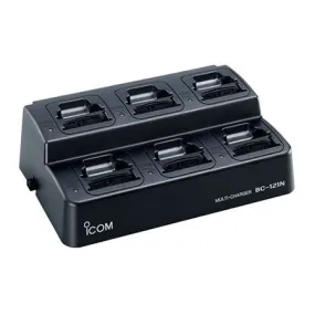 6-Slot Desktop Charger BC121NS for Enhanced iCOM IC-F70/80 & IC-F9011, IC-F9021 Radios Compatibility