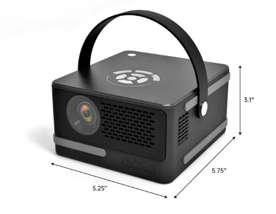 AAXA P6 Ultimate DLP Portable Projector, 6 Hour Battery, Wireless Mirroring, WiFi/BT