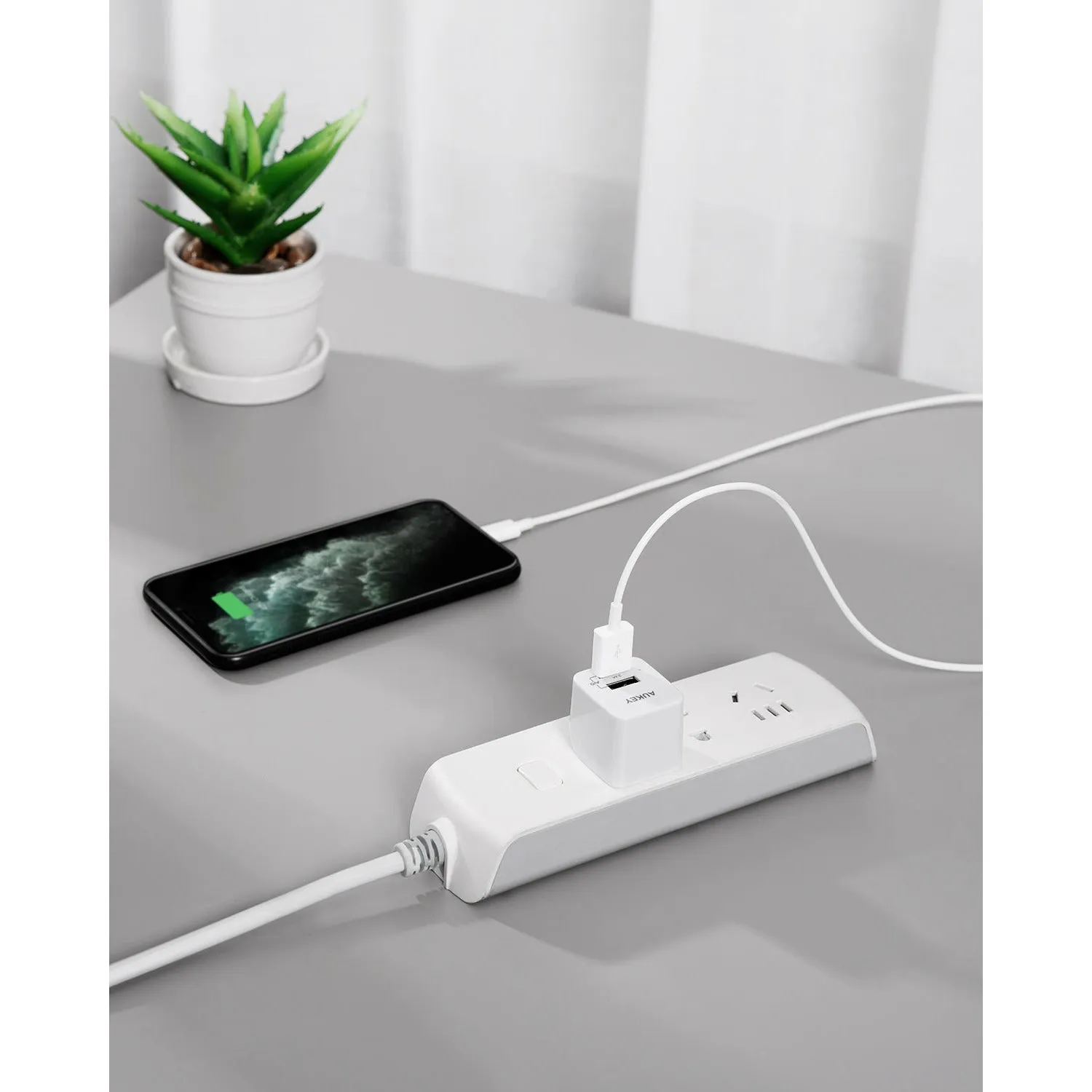 AUKEY Accel Ultra Compact USB Charger Dual USB Port