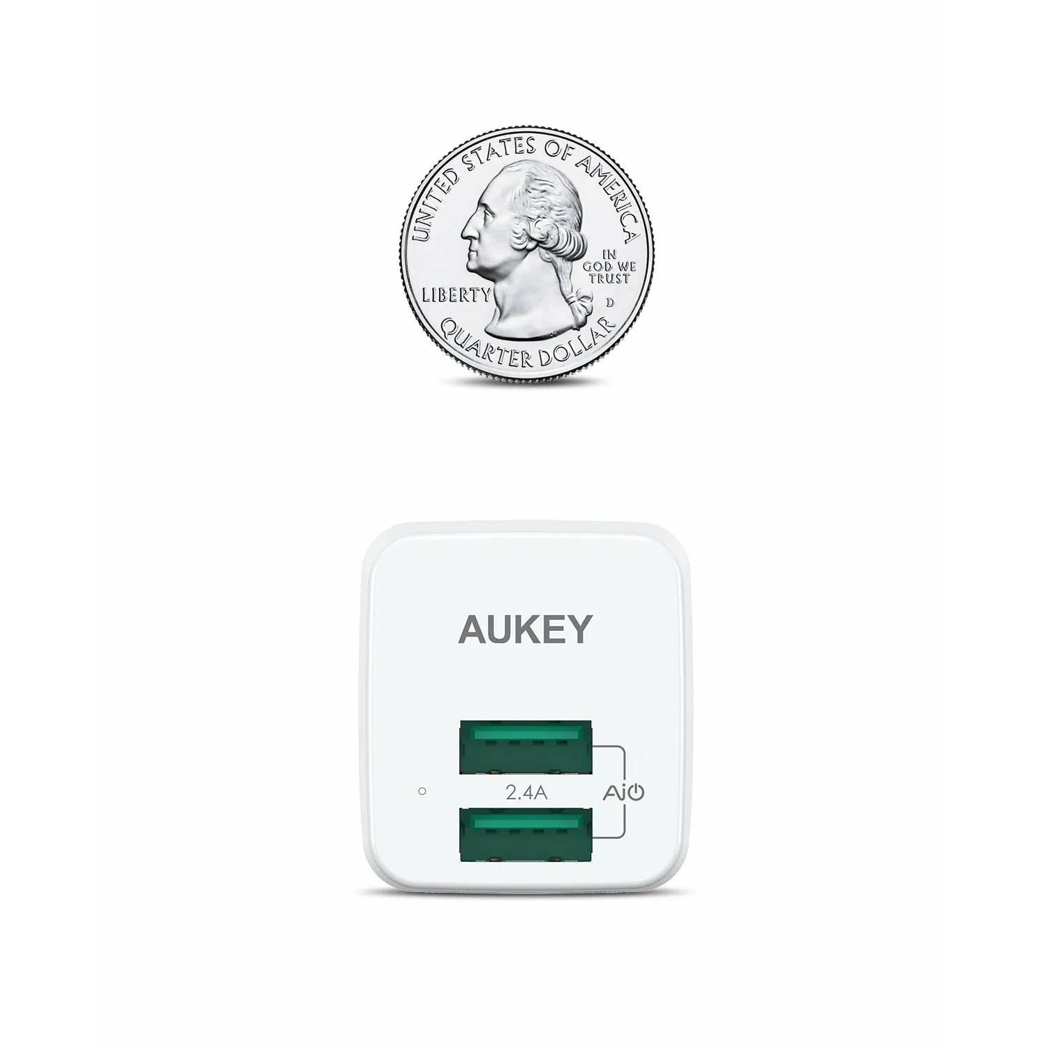 AUKEY Accel Ultra Compact USB Charger Dual USB Port