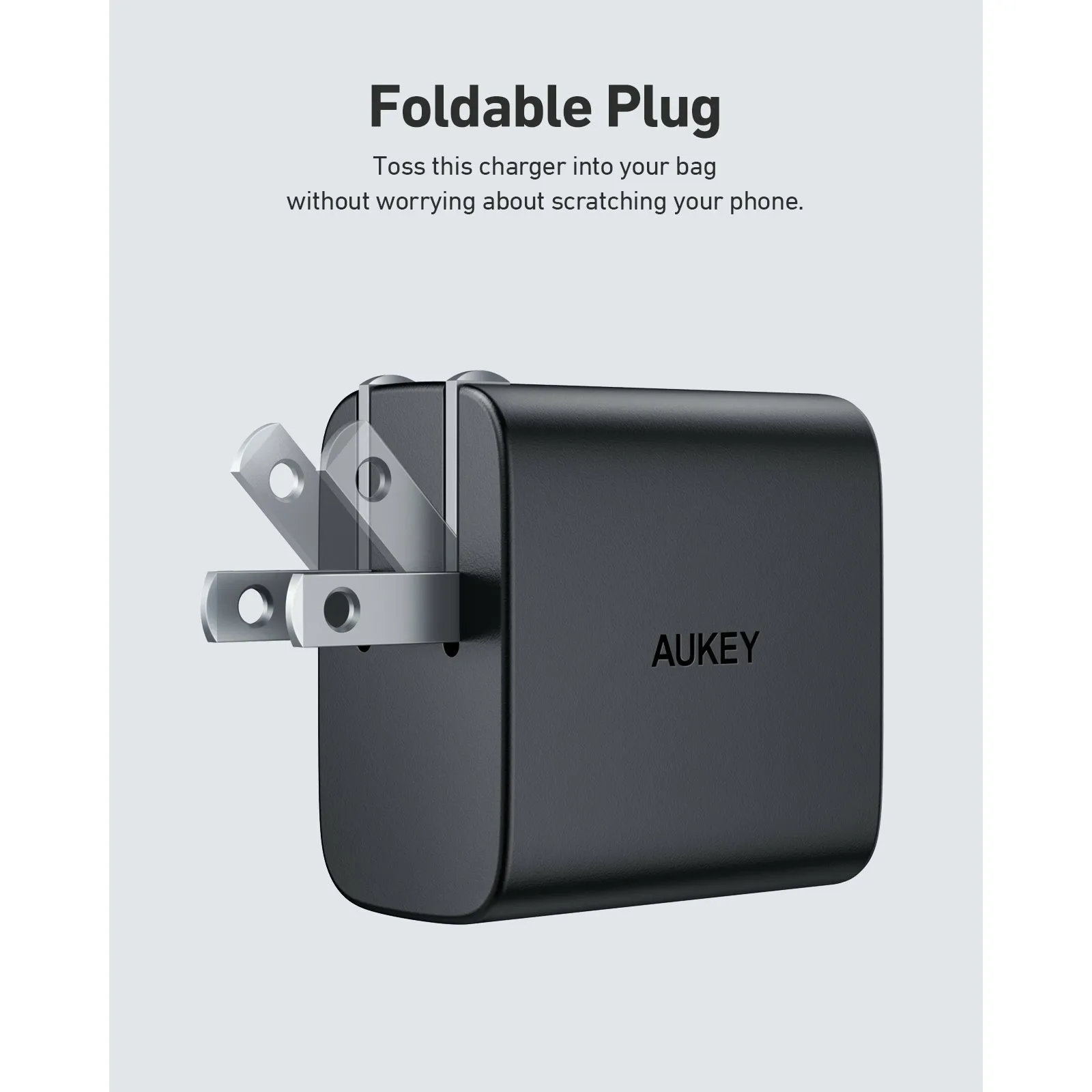 AUKEY PA-F3S Swift Charger Mix 32W Dual-Port Cube Plug Power with Cable