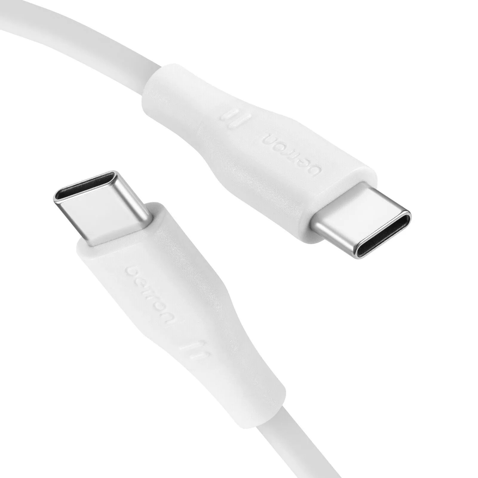 Betron USB-C To Type C Cable, Fast Charge Data Transfer Heavy Duty - 0.5 m, 1 m, 2 m, Black or White