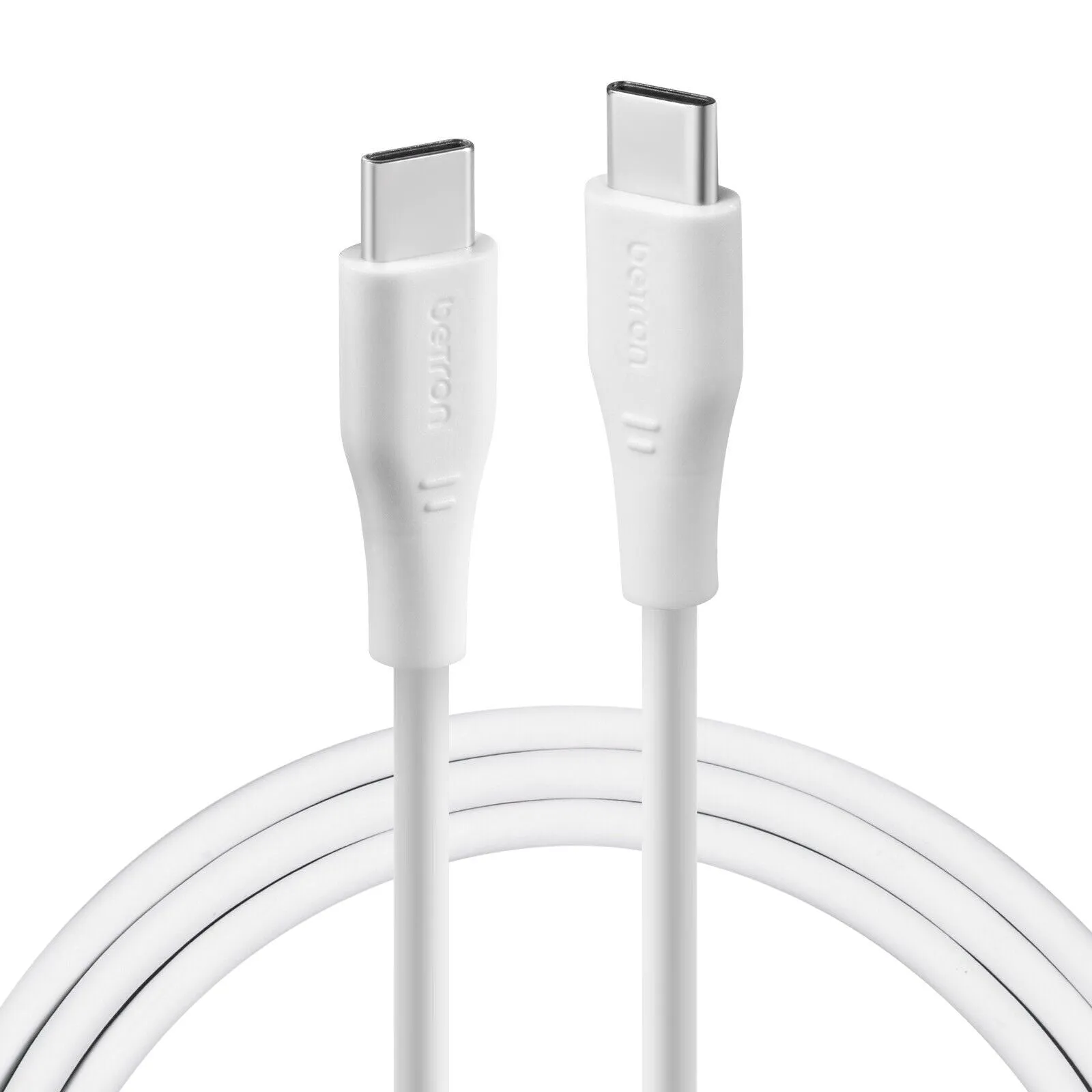 Betron USB-C To Type C Cable, Fast Charge Data Transfer Heavy Duty - 0.5 m, 1 m, 2 m, Black or White