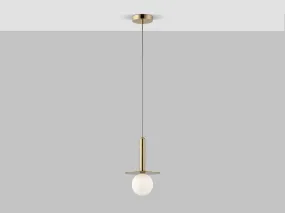 Brass plate pendant light