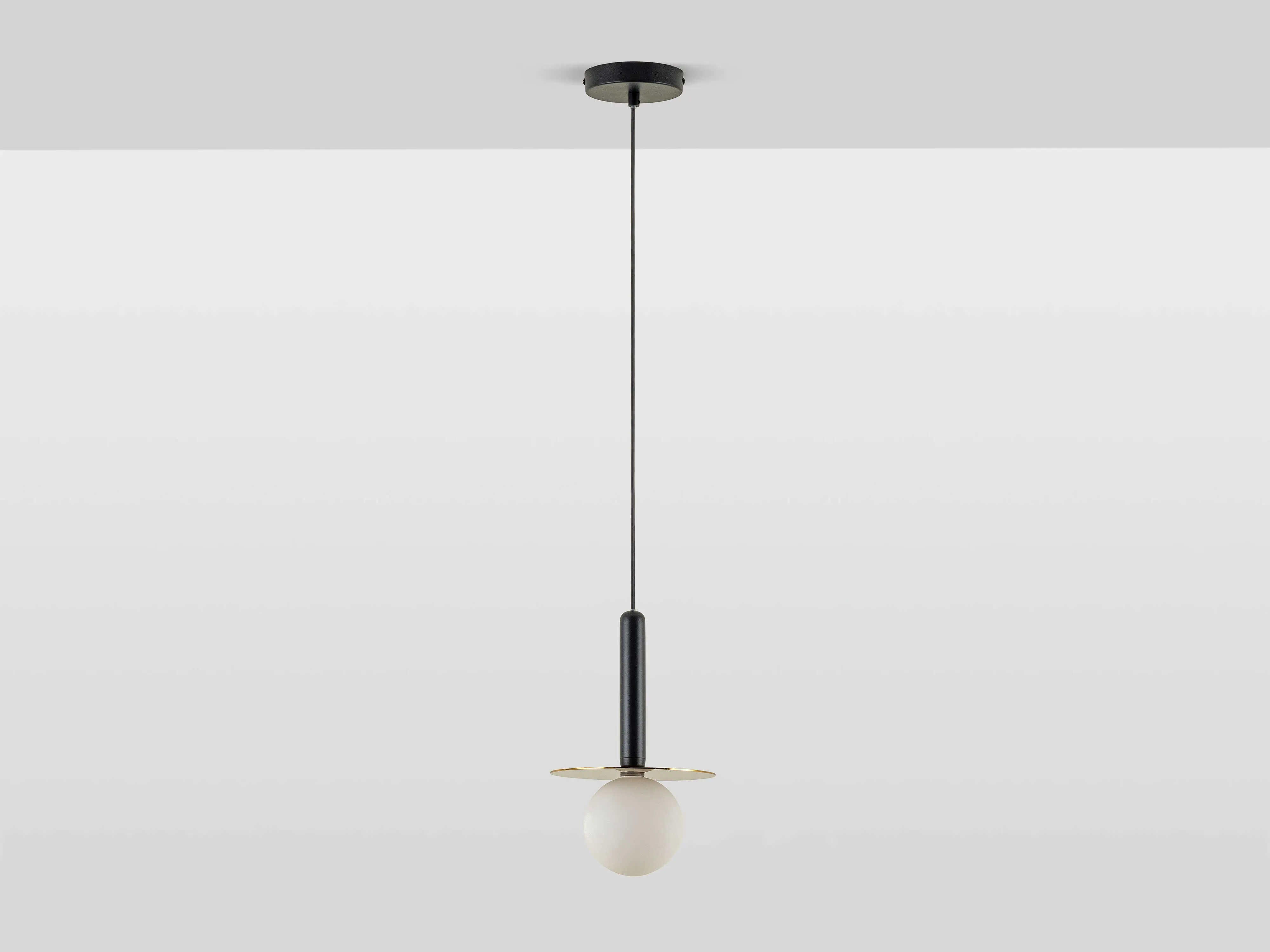 Charcoal grey plate pendant light