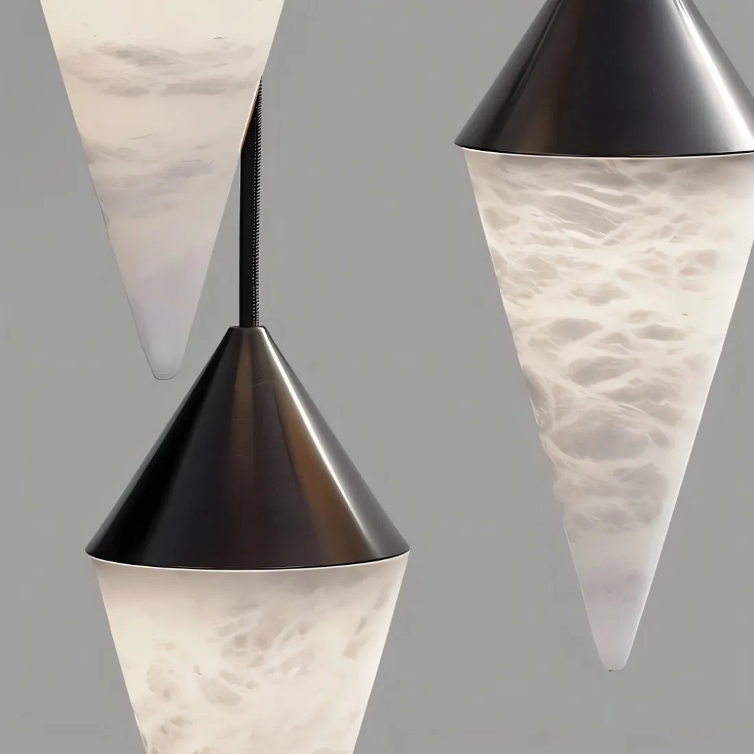 Conus Alabaster Chandelier