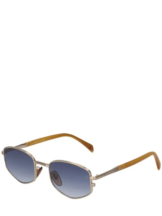 DB Eyewear by David Beckham   DB oval aviator metal sunglasses 