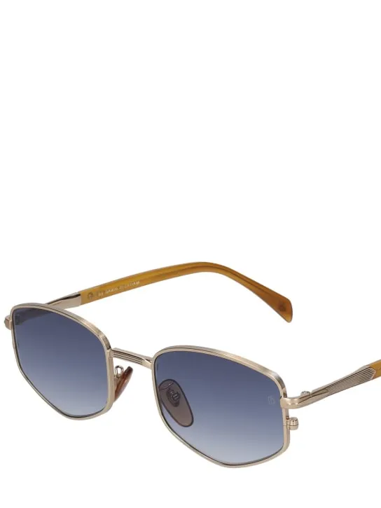 DB Eyewear by David Beckham   DB oval aviator metal sunglasses 