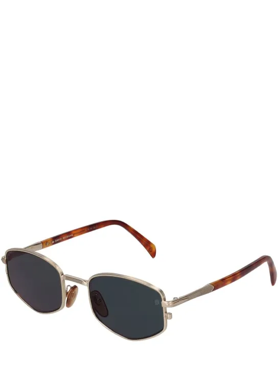 DB Eyewear by David Beckham   DB oval aviator metal sunglasses 