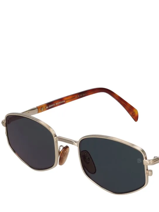 DB Eyewear by David Beckham   DB oval aviator metal sunglasses 