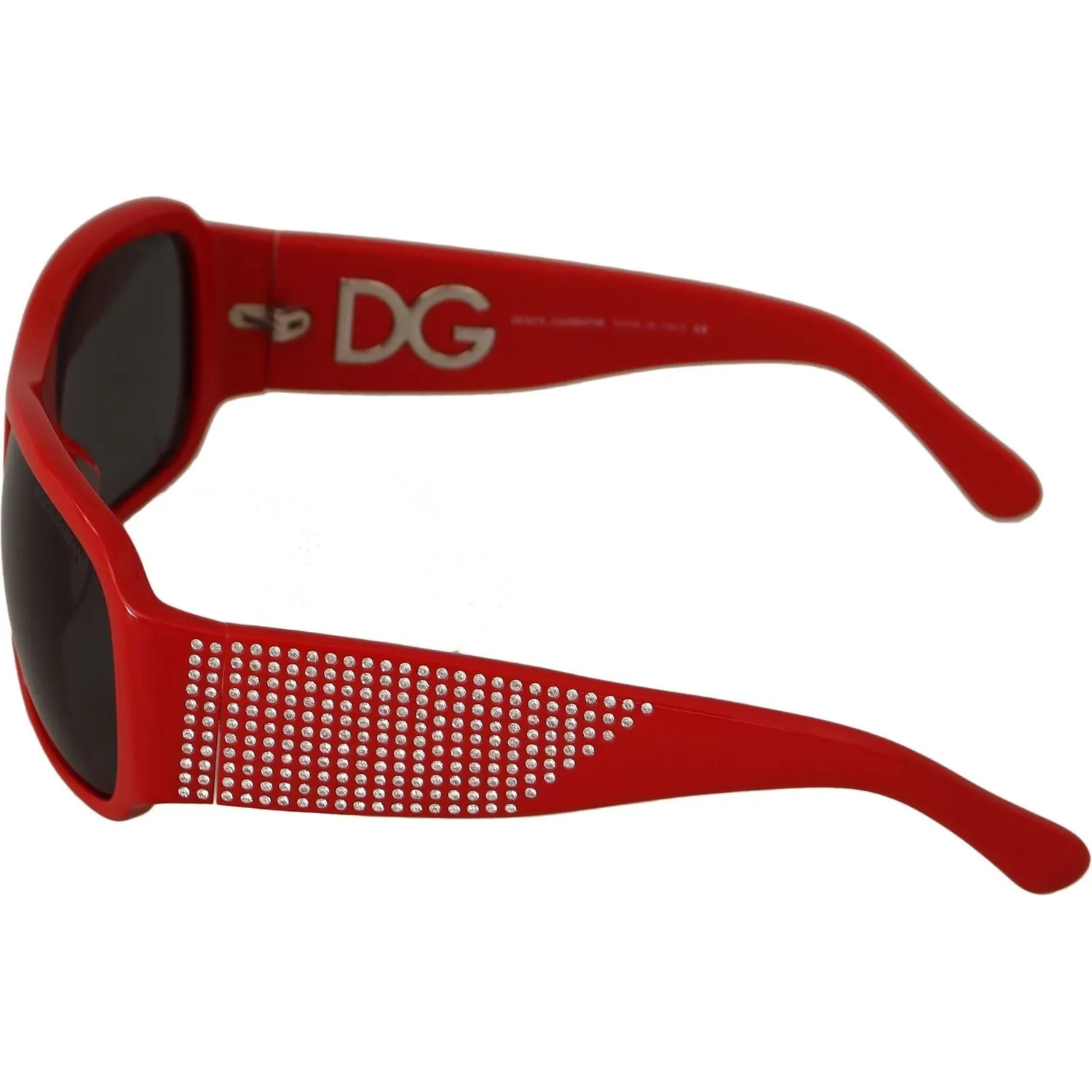 Dolce & Gabbana Swarovski Stone Embellished Red Sunglasses