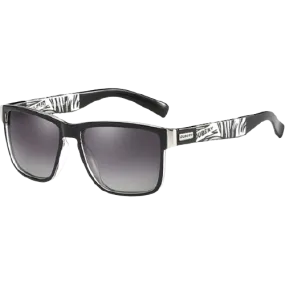 Dubery Polarized Sunglasses 100% UV Protection Black & Transparent/Gray D518 C3