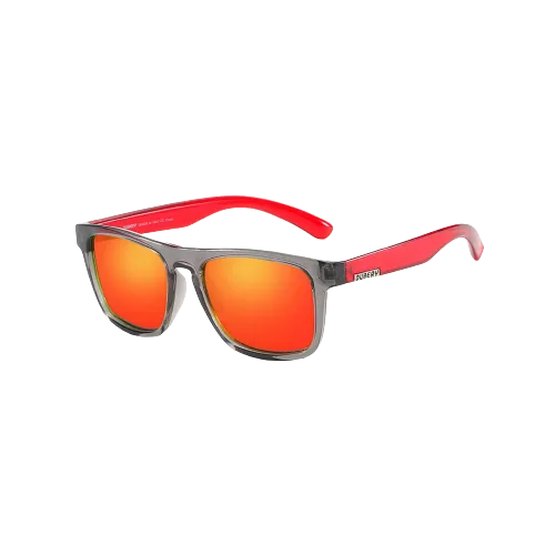 Dubery Polarized Sunglasses 100% UV Protection Gray/Red D125 C3