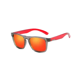 Dubery Polarized Sunglasses 100% UV Protection Gray/Red D125 C3