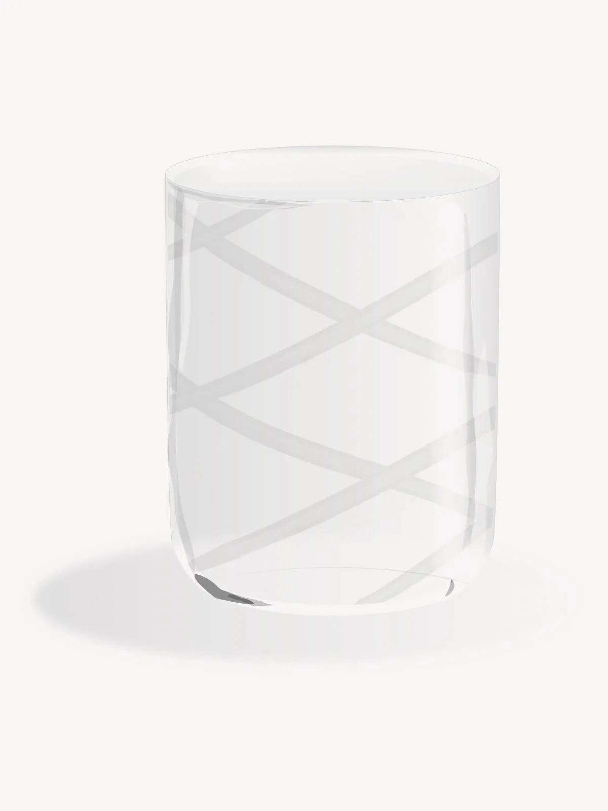 Hand Blown Water Glass Intersection