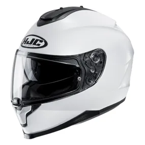 Premium HJC C70 Full Face Motorcycle Helmet - Sleek White Design, Enhanced Safety Features, Lightweight Comfort