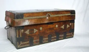 Late Eighteenth Century Napoleonic Period Leather Bound Campaign Trunk by Thomas Griffith, London.