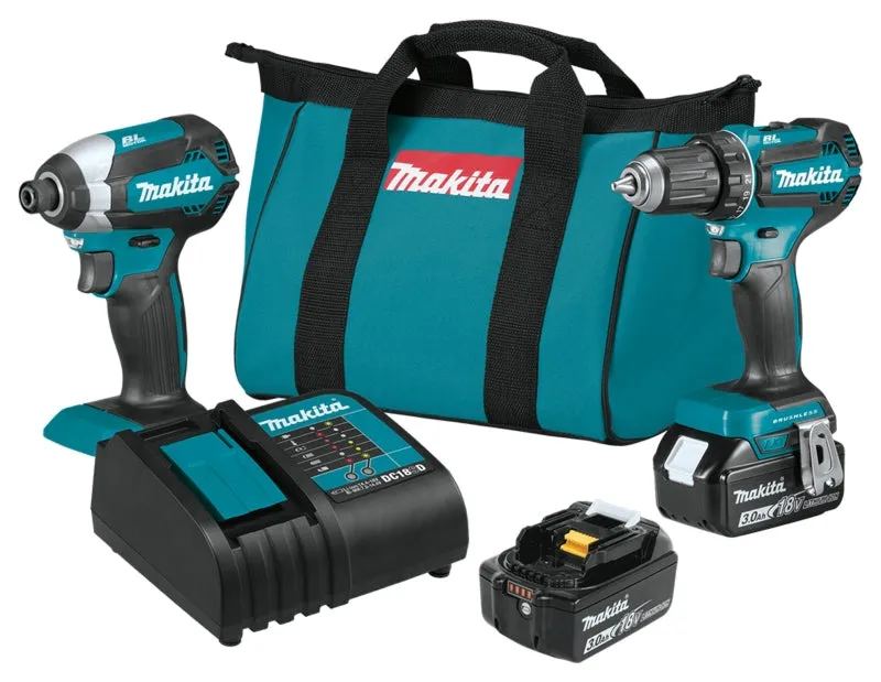 Makita XT281S Brushless Combination Kit, Battery Included, 18 V, 2-Tool, Lithium-Ion Battery :EA: QUANTITY: 1