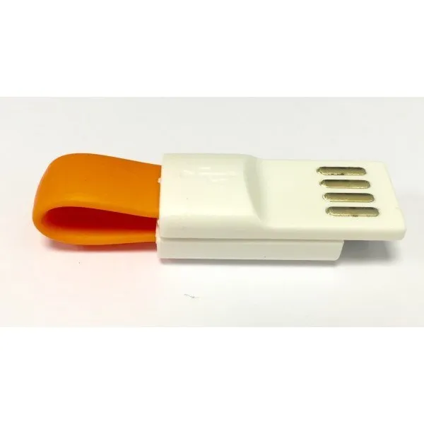 Micro USB Mini Magnetic Charging Cable for Android Smartphone (Dayglo Orange)