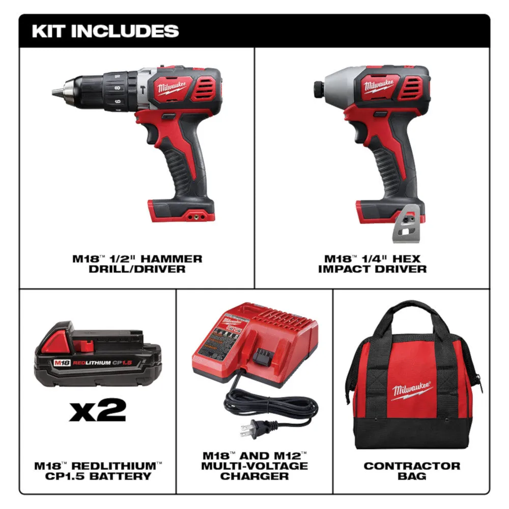 Milwaukee 2697-22CT M18 Cordless Lithium-Ion 2-Tool Combo Kit