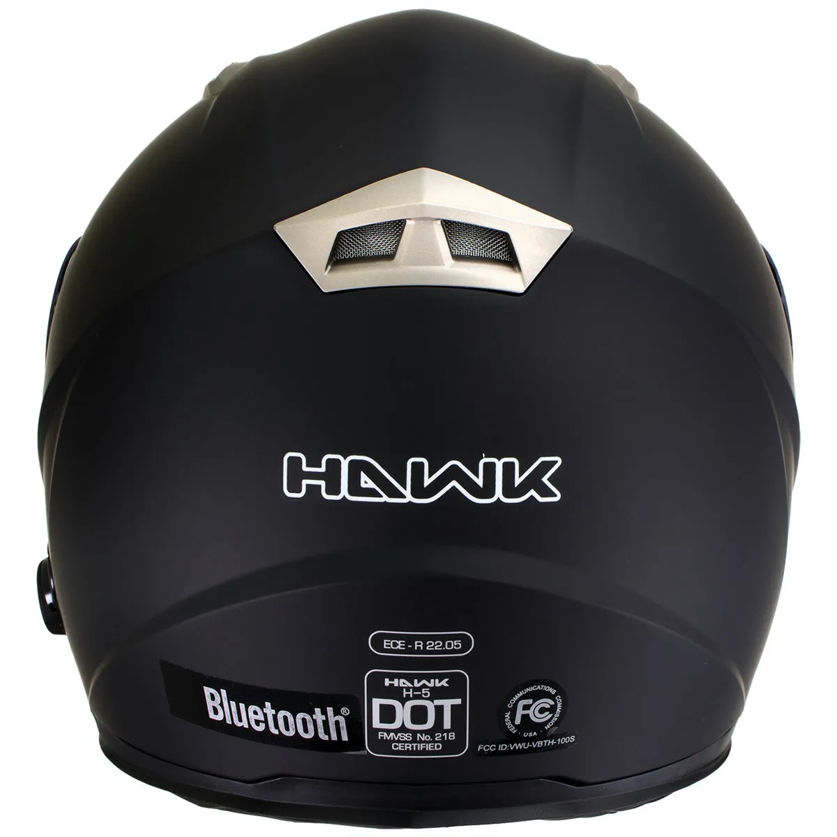 Milwaukee Helmets H500 Flat Black 'Chit-Chat' Black Full Face Motorcycle Helmet with Wireless Communication