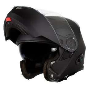 Milwaukee Helmets H7005 Flat Black 'Mayday' Modular Motorcycle Helmet