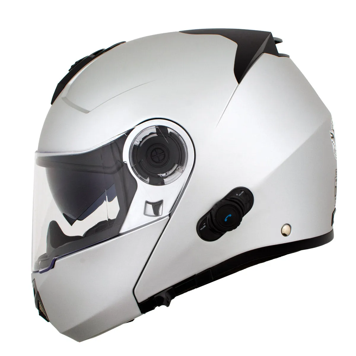 Milwaukee Helmets H7010 Flat Gray 'Mayday' Modular Motorcycle Helmet