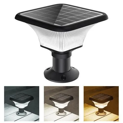 Modern Outdoor Pillar Lights | Solar Square Pillar Light