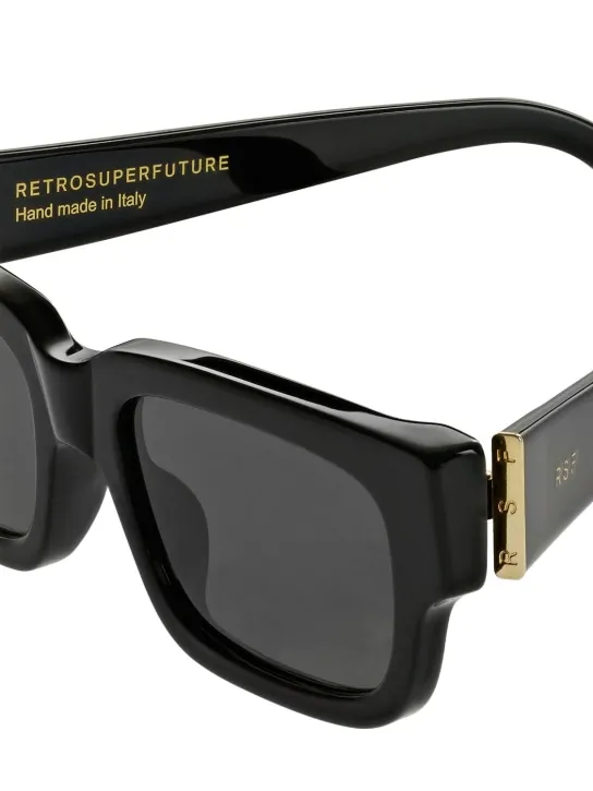 Retrosuperfuture   Roma Black squared acetate sunglasses 