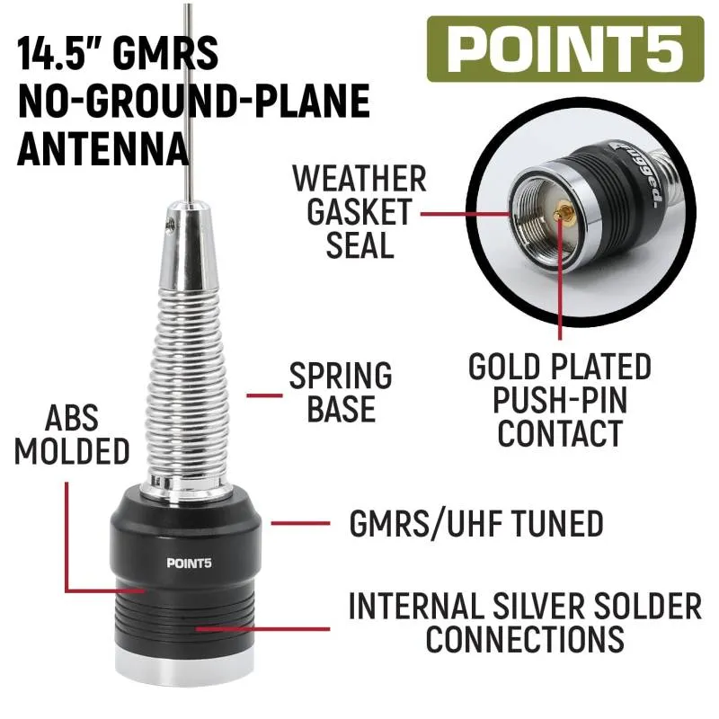 Rugged Radios Toyota Tundra Two-Way GMRS Mobile Radio Kit - 25 Watt GMR25