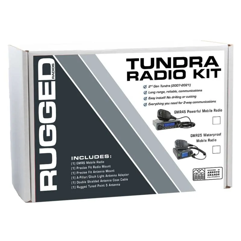 Rugged Radios Toyota Tundra Two-Way GMRS Mobile Radio Kit - 45 Watt GMR45