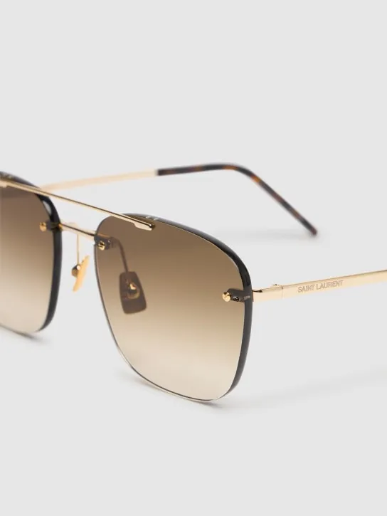 Saint Laurent   SL 309 rimless round metal sunglasses 