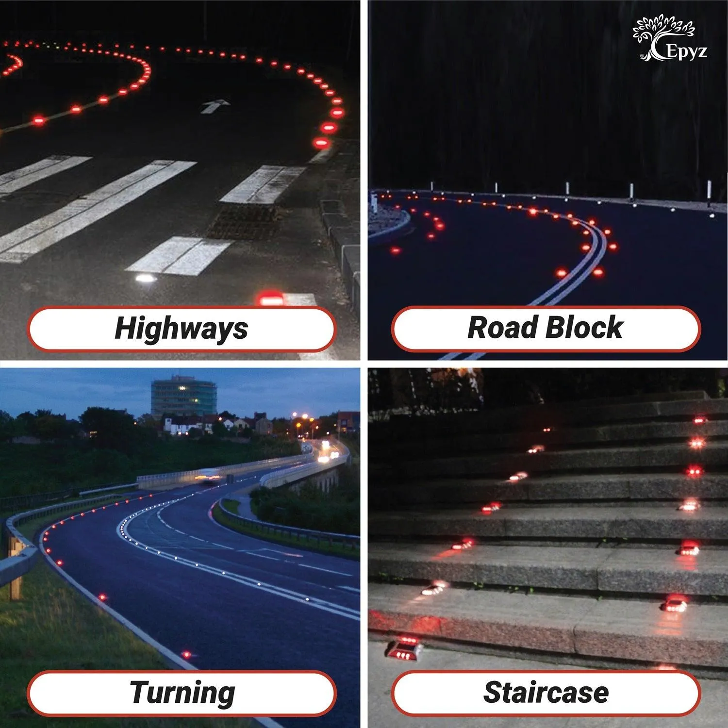 Solar Road Stud Red Light