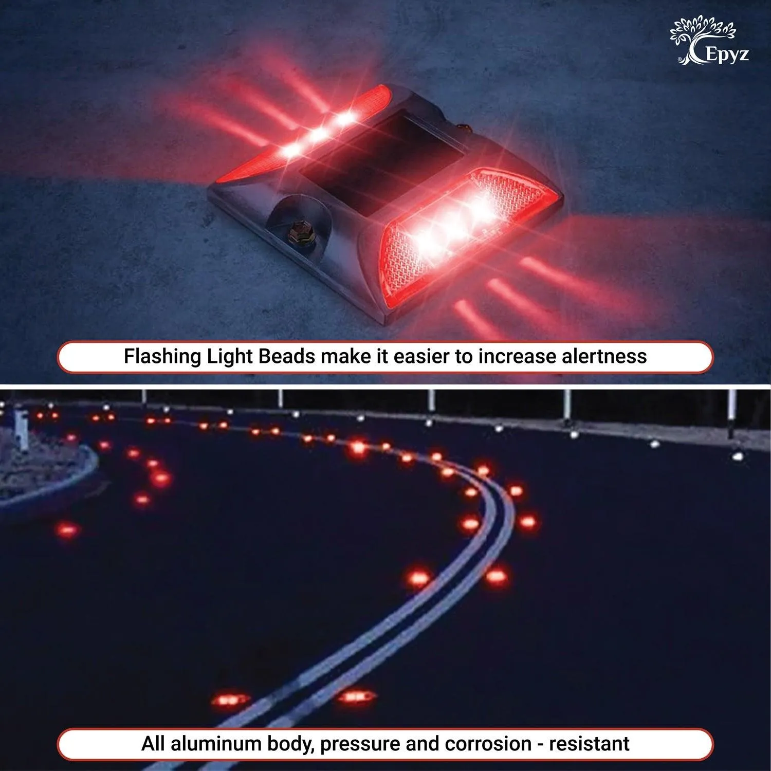 Solar Road Stud Red Light