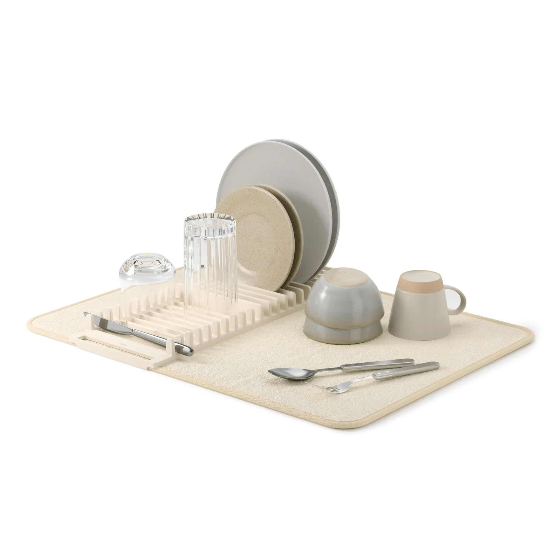 UDry Dish Drying Rack with Mat