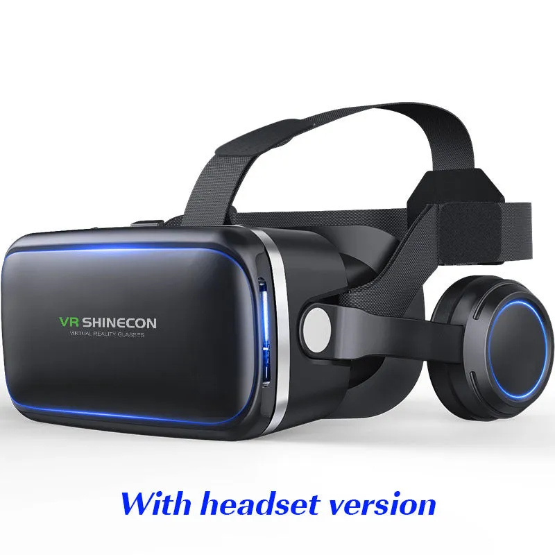 VR Shinecon 6.0 3D glasses Virtual Reality goggles google Cardboard VR BOX 2.0 VR headset with headphones gampad For smartphone