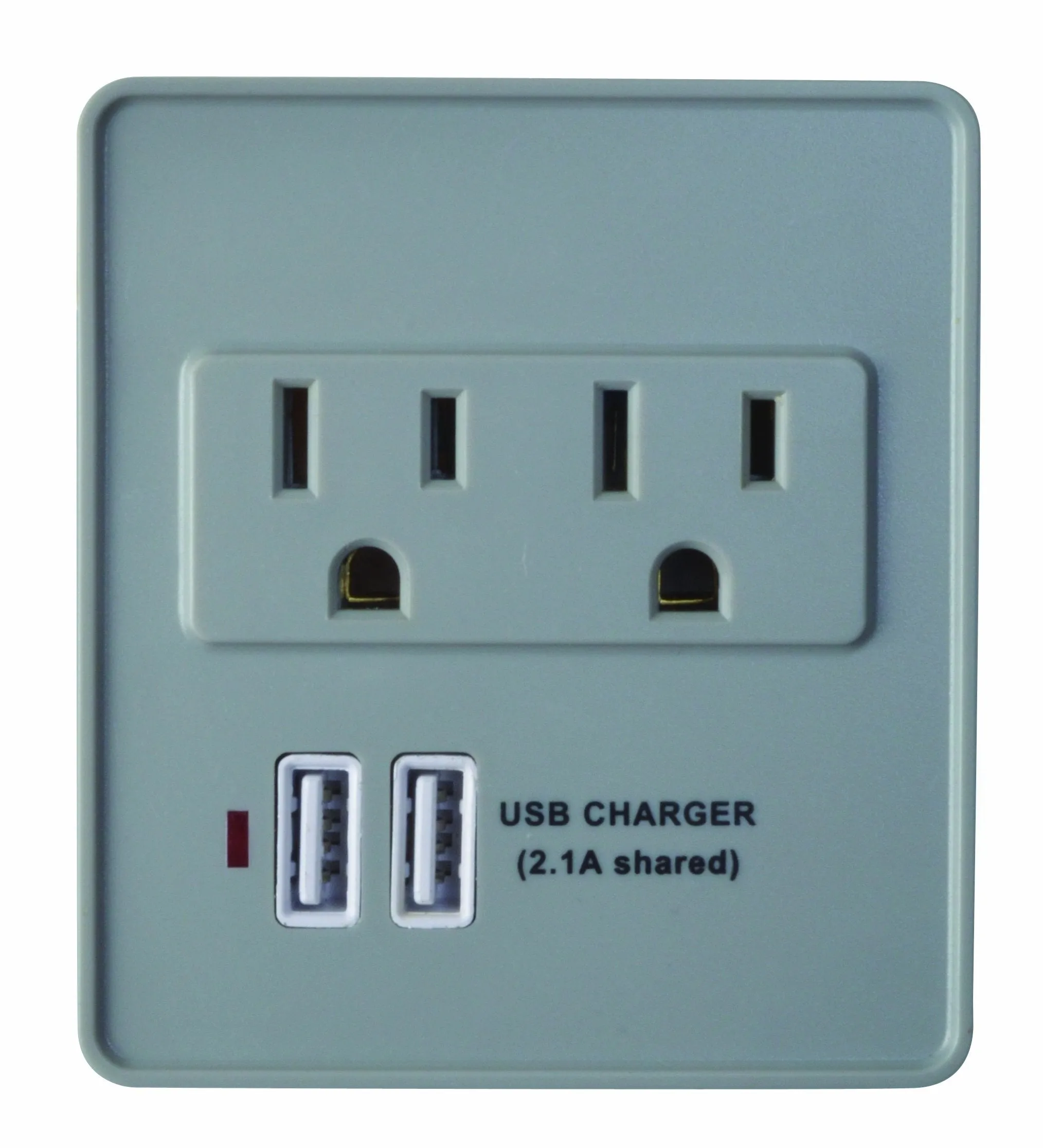 Woods 410517821 2 Outlet 2 USB Wall Tap Surge Protector