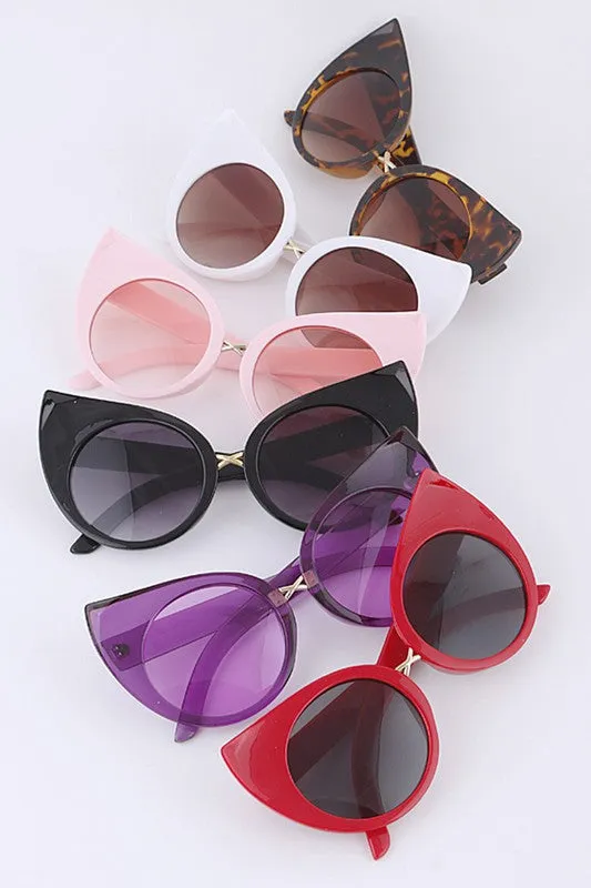 Yvonne Round Cat Eye Sunglasses